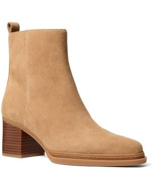Michael Kors Lex Stacked Heel Booties - Brown