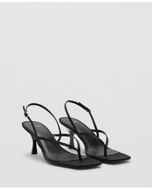 Mango Strappy Heeled Sandals - White
