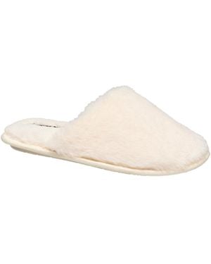 French Connection Mila Plush Slipper - White