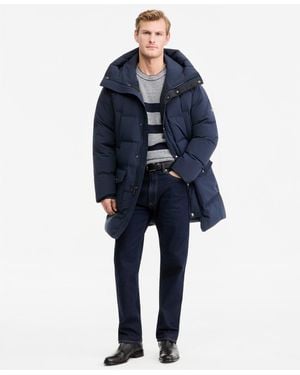 Michael Kors Hooded Down Parka Jacket - Blue