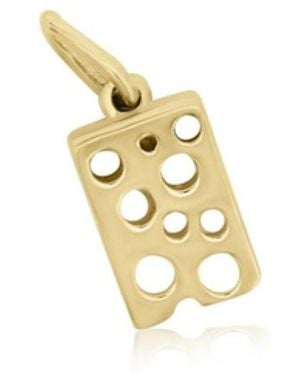The Lovery Mini Gold Cheese Charm - Metallic