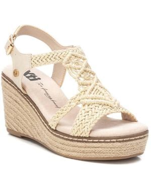 Xti Braided Wedge Sandals - White