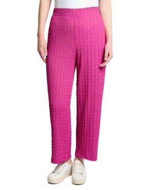 Jones New York Textured High Rise Wide Leg Pants Xs Pxl - Pink