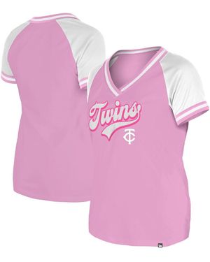 KTZ Miami Dolphins Mommy Me V-neck T-shirt - Pink