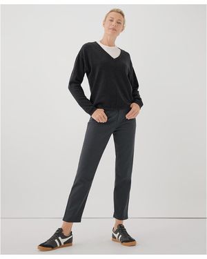 Pact Organic Cotton Stretch Twill Denim Slim Pant - Black