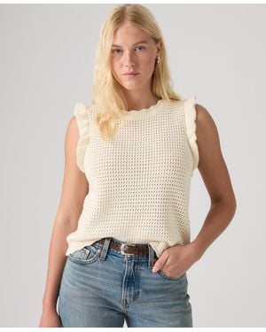Levi's Lulu Crewneck Sweater Top - White