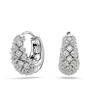 Swarovski Sublima Rhodium Plated Earrings - White