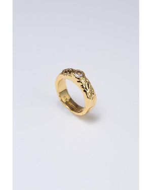 Classicharms Sylvie Cubic Zirconia Molten Stackable Ring - White