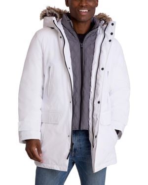 Michael Kors Hooded Bib Snorkel Parka, Created For Macy's - White