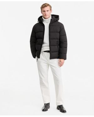 DKNY Hooded Puffer Jacket - Black