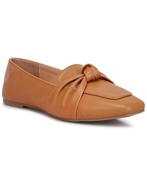 LONDON RAG Denali Recycled Faux Leather Flat Loafers - Brown