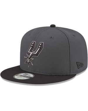 KTZ Gray/black San Antonio Spurs Logo 2-tone 9fifty Snapback Hat