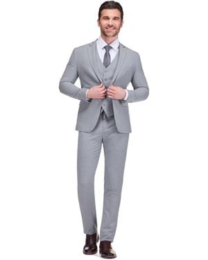 Gino Vitale Skinny Fit 3-piece Suit - Blue