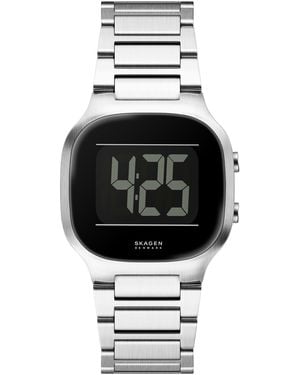 Skagen Mellem Digital Lcd Stainless Steel Watch - Black