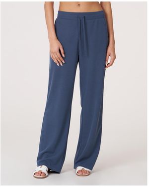 Rebody Active Retreat Waffle Wide Leg Pant 30" - Blue