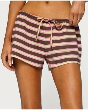 Edikted Blanchy Striped Shorts - Pink