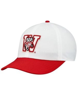 Under Armour White/red Wisconsin Badgers Throwback Snapback Hat