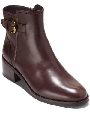 Cole Haan Hanover Block Heel Booties - Brown