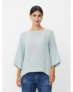 Masai Dovinia 3/4 Sleeve Round Neck Blouse - Gray