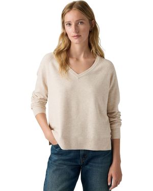 Levi's Supersoft V-neck Long-sleeve Relaxed-fit Sweater - Natural