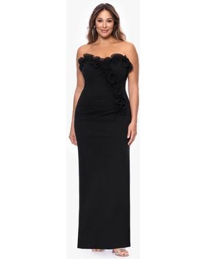 Xscape Plus-size Strapless Sweetheart Ball Gown - Black