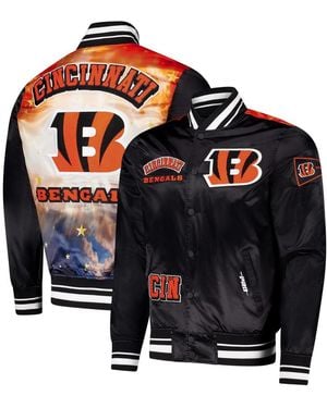 Pro Standard Cincinnati Bengals Sublimated Satin Full-snap Jacket - Black