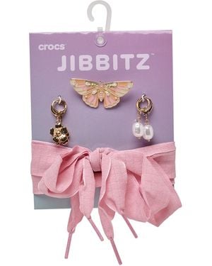 Crocs™ Jibbitz Laces And Butterfly Charms Kit From Finish Line - Pink