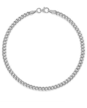 Macy's Double-sided Cuban Chain 7.5" Bracelet - Metallic