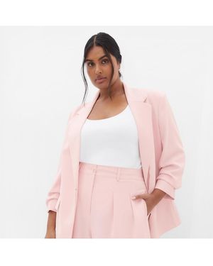 City Chic Plus Size Abbie Blazer - Pink