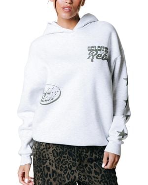 Colourful Rebel Star Logo Clean Hoodie - White