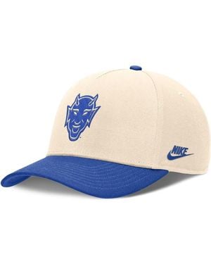 Nike Natural/royal Duke Blue Devils Academic Rise Dri-fit Adjustable Hat