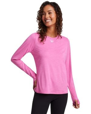 Reebok Marled Performance Long-sleeve Training Top - Pink