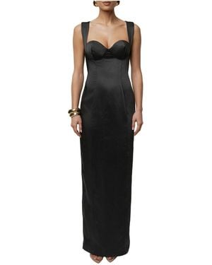 JLUXLABEL Amour Satin Maxi Dress - Black