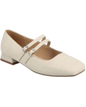 Journee Collection Gredah Square Toe Double Strap Mary Jane Flats - White