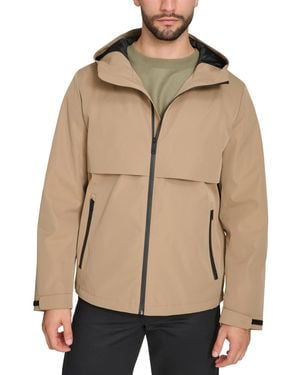 Dockers Hooded Rain Jacket - Natural