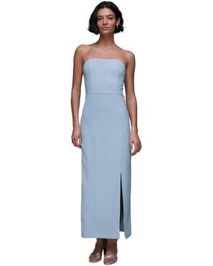 Whistles Gemma Strapless Maxi Dress - Blue