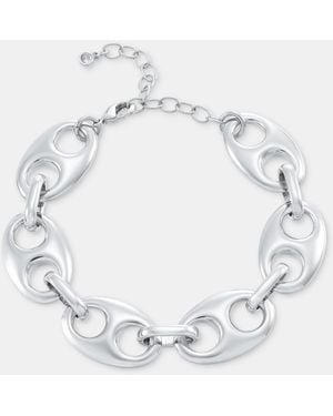 On 34th Large Mariner Link Bracelet - White