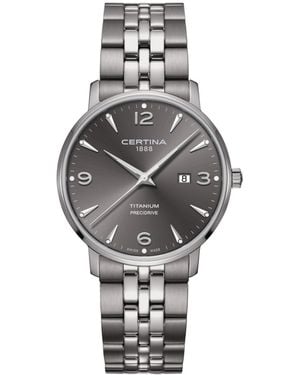 Certina Swiss Ds Caimano Titanium Bracelet Watch 39mm - Gray