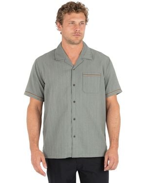 Hurley Camp Collared Short-sleeve Shirt - Gray