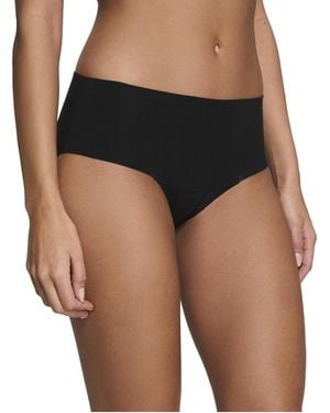 Spanx Plus Size Undie-tectable Smoothing Supima Cotton-blend Brief Panty - Black