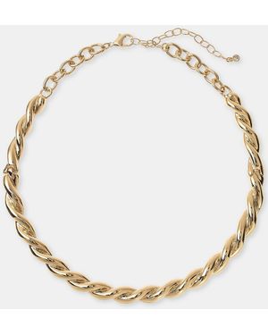 On 34th Twist Collar Necklace - Metallic