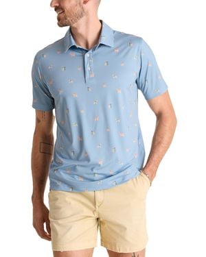 Chubbies The Barkin' Up The Wrong Tree Performance Polo Shirt - Blue