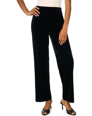 Vince Camuto Velvet High-rise Straight-leg Pants - Black