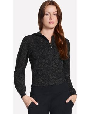 Skechers Go Walk Shine Full-zip Sweater - Black
