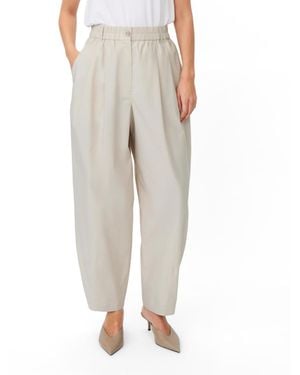Masai Mapersephona Straight Fit Draped Trouser - Natural