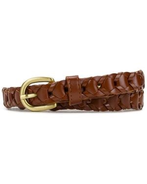 Patricia Nash Atina Chain-link Leather Belt - Brown