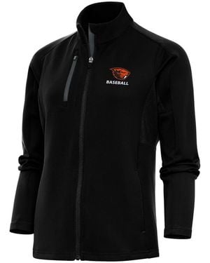 Antigua Oregon State Beavers Baseball Generation Full-zip Jacket - Black