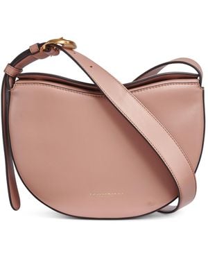 Donna Karan Valley Stream Leather Buckle Crossbody - Pink