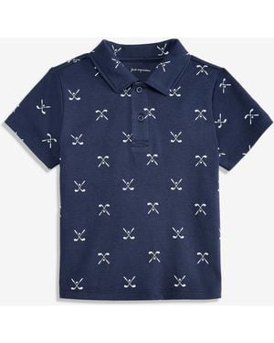 First Impressions Toddler Boys' 2t-4t Mix & Match Golf-print Polo Shirt - Blue