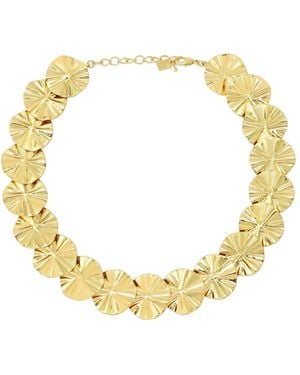 Robert Lee Morris Textured Coin Collar Necklace - Metallic